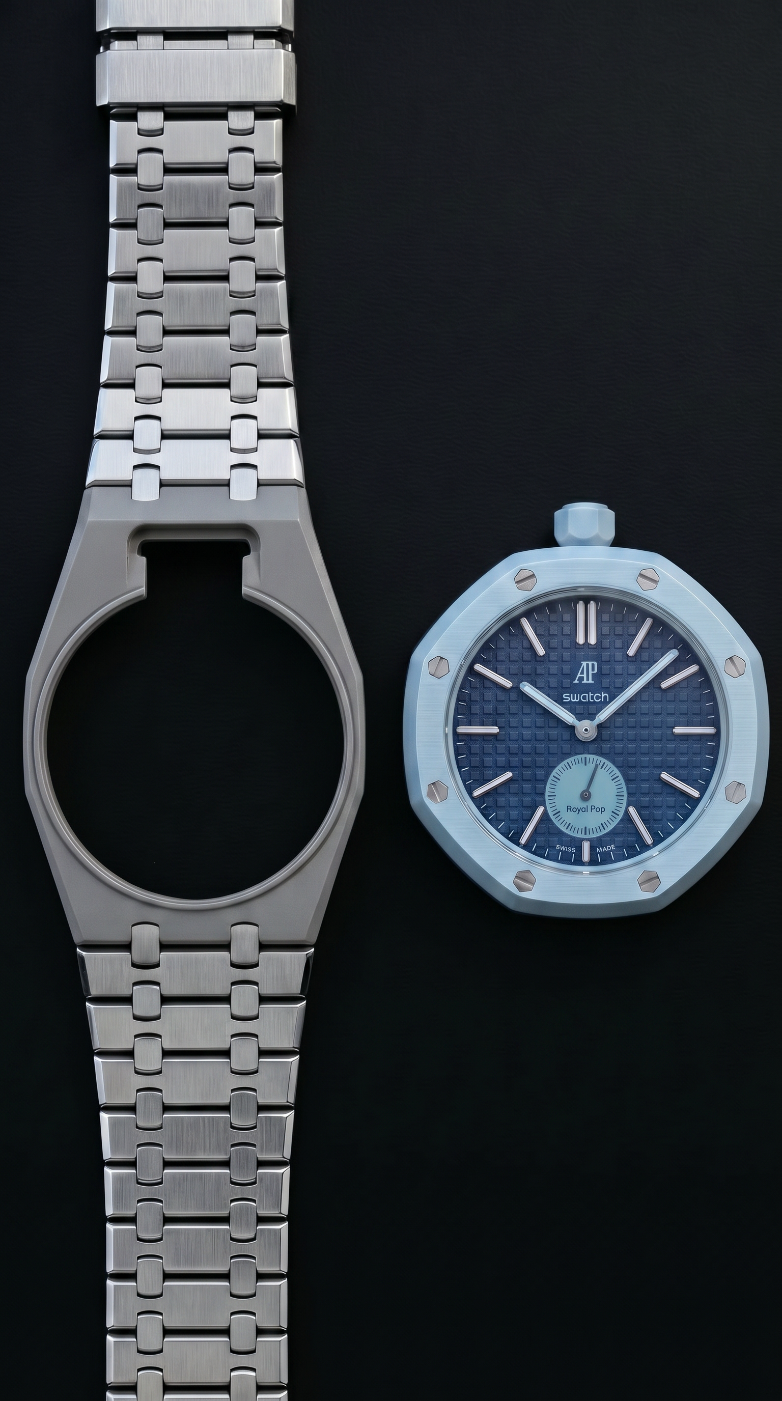 WristPopShop Chrome Edition — Royal Pop Integrated Steel Band